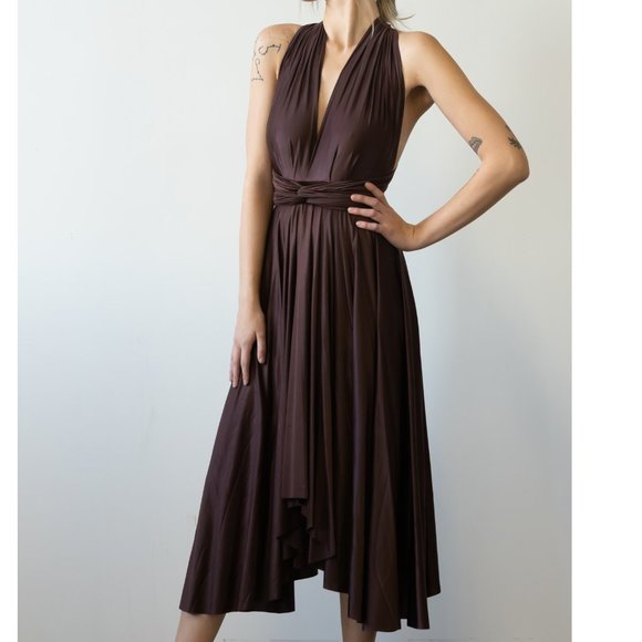 NWT Butter by Nadia - Signature Satin Wrap Dress - Picture 6 of 9
